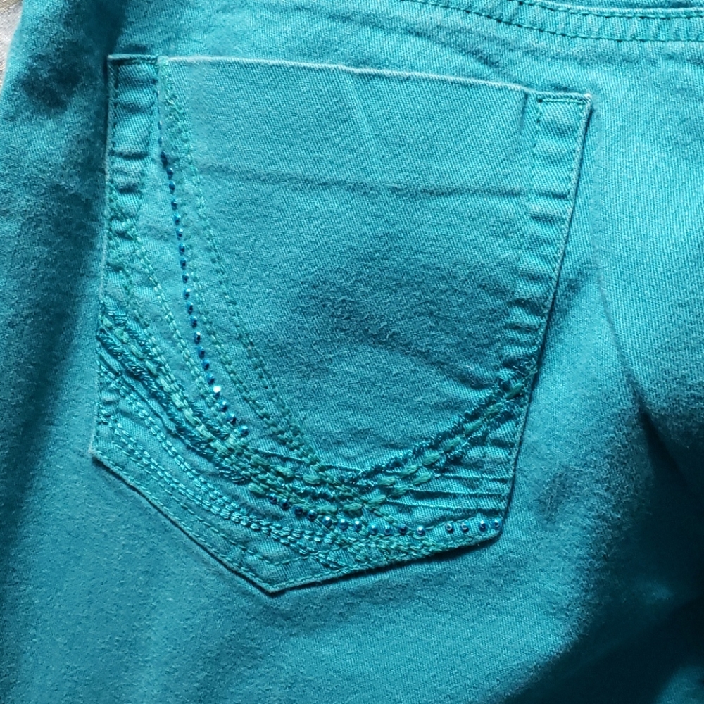 Women's Aqua Skinny Jeans - Casual Stretch Pants - Picture 6 of 8